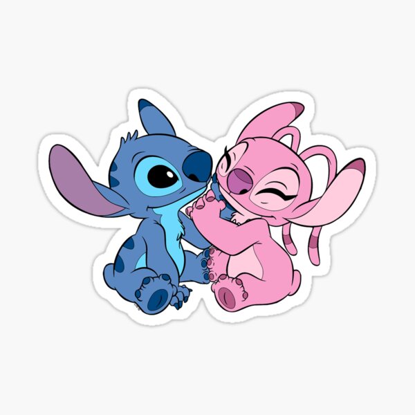 Stitch & Angel Valentines - Stitch And Angel - Sticker