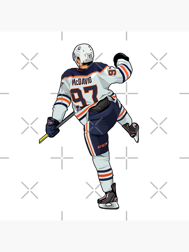 connor mcdavid goal celly digital drawing Art Board Print for Sale by  aksav