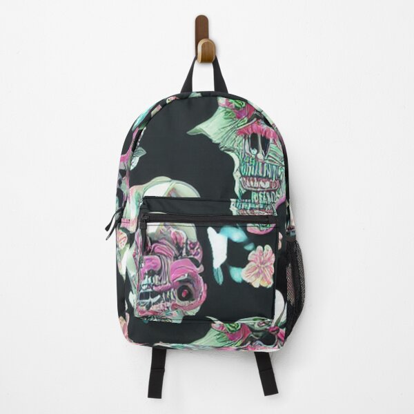 Item preview, Skull Flower Pattern Green and Pink designed and sold by DesignerKin.