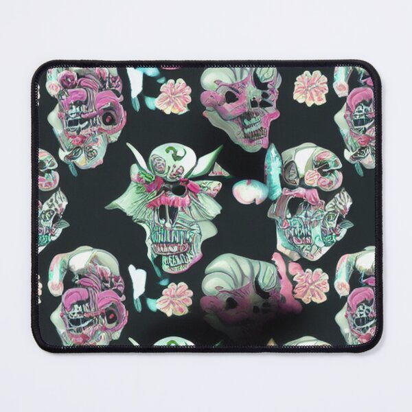 Item preview, Skull Flower Pattern Green and Pink designed and sold by DesignerKin.