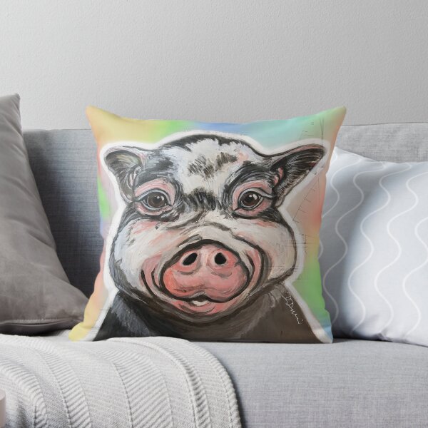 Diesel the Pig Throw Pillow