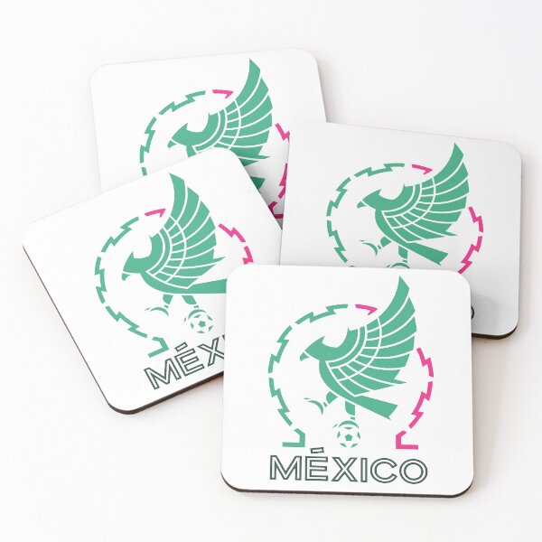 Item preview, Classic Mexico Soccer National Team Lite Green+Pink Crest designed and sold by ColombiaStore.