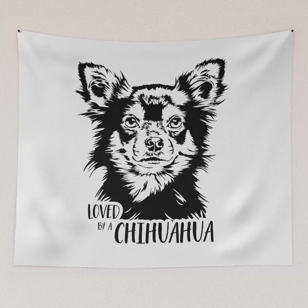 Item preview, Loved by a Chihuahua dog saying designed and sold by dogarts.