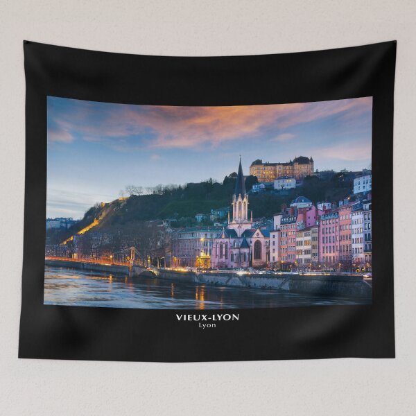 Item preview, Saint-Georges church and sunset over Old Lyon designed and sold by Gaël FONTAINE.