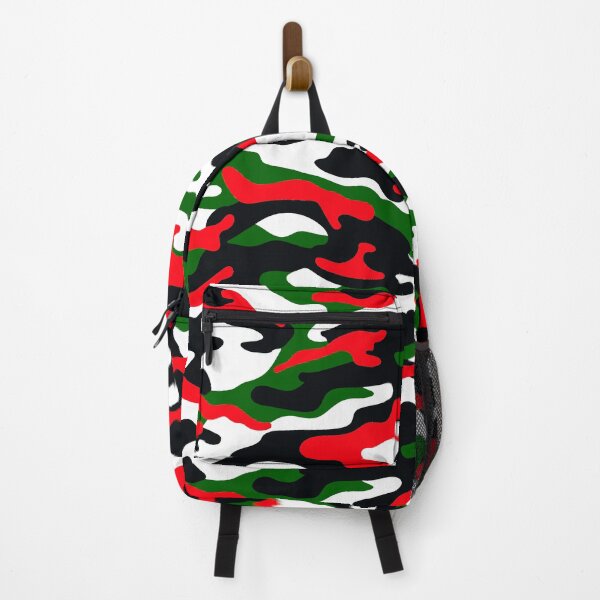 Item preview, Black White Green and Red Pattern Christmas Camo designed and sold by SaintMari.