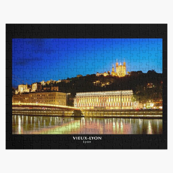 Jigsaw Puzzle of View across the Vieux Port to the basilica of Notre