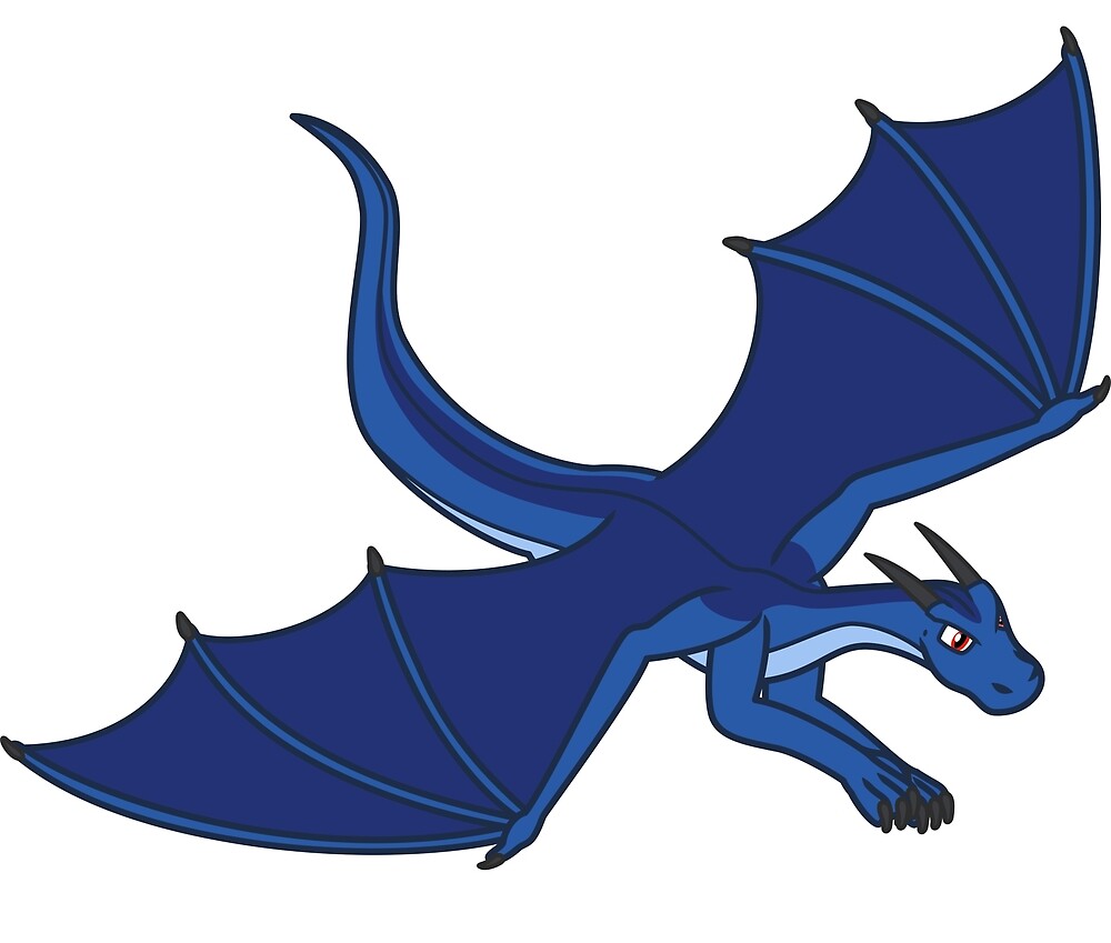 Fliegender Blauer Drache Von Mattbas Redbubble