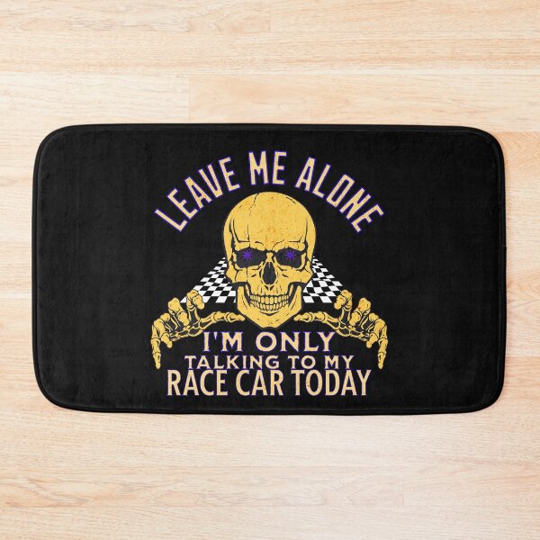Item preview, Leave Me Alone I'm Only Talking To My Race Car Today Skull Checker Flag Racecar Racer designed and sold by CarantinedChaos.