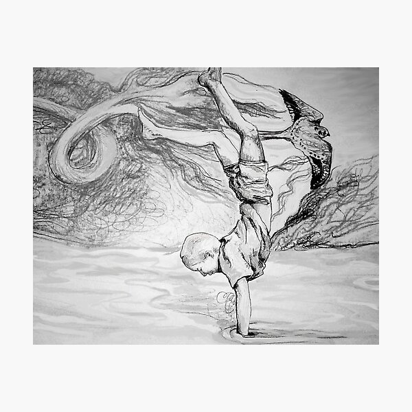 River Kestrel Animal Spirit Boy Photographic Print