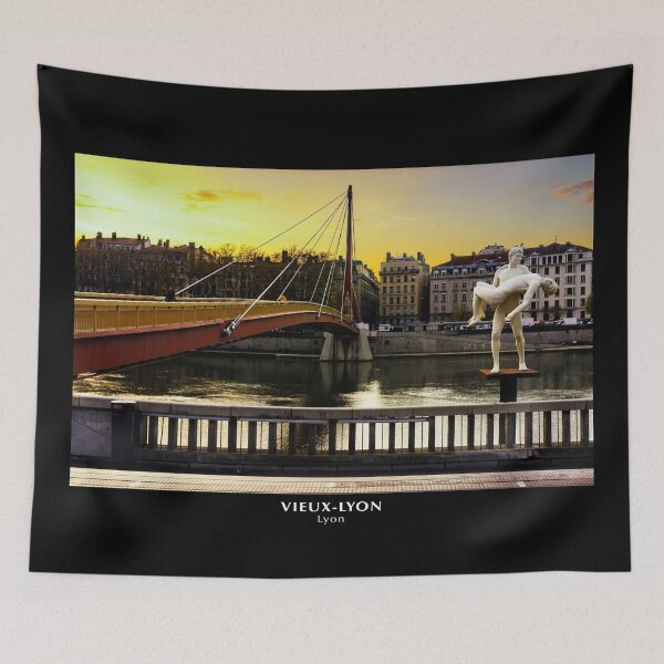 Item preview, Statue and sunrise on the banks of the Saône designed and sold by Gaël FONTAINE.