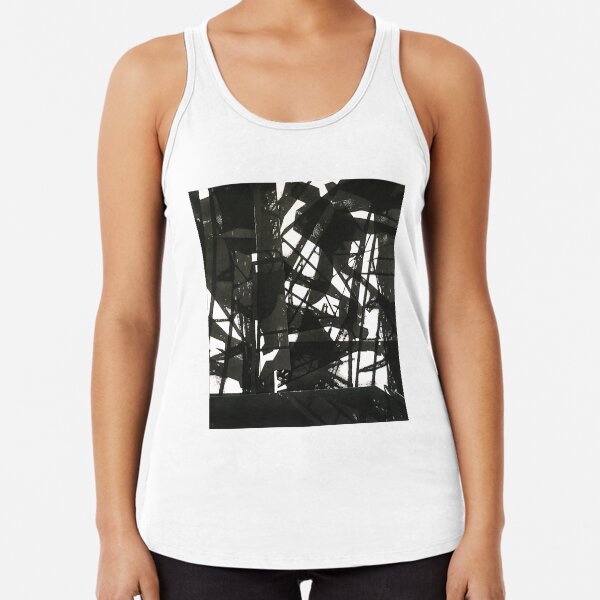 abstract lines blackness darkness Racerback Tank Top