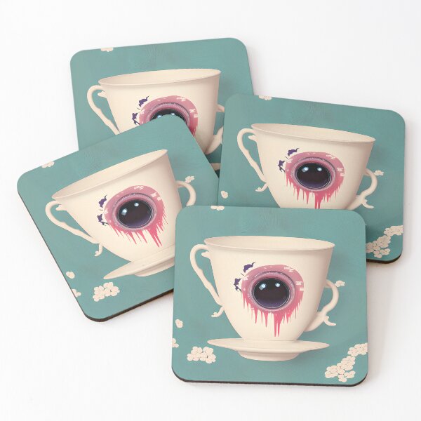 Item preview, AI Art- Teacup eyeball surreal print designed and sold by ashleafjb.