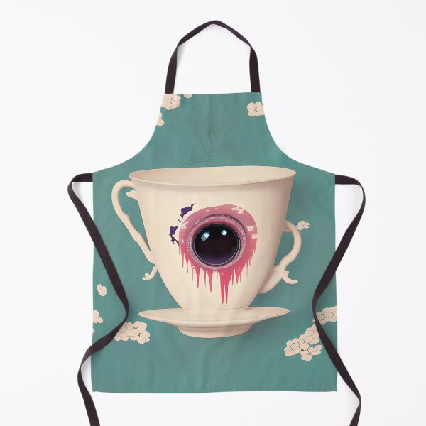 Artikelvorschau, AI Art-Teacup Augapfel surrealer Druck entworfen und verkauft von ashleafjb.