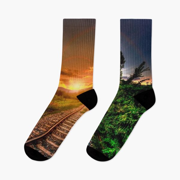 Item preview, Railroad Towards Sunset designed and sold by NengShop.