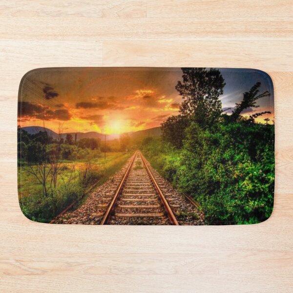 Item preview, Railroad Towards Sunset designed and sold by NengShop.