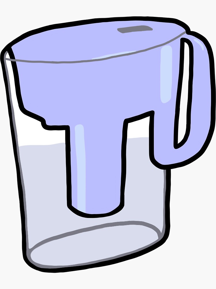 "Brita Water Filter Pitcher Light Pastel Lavender Purple" Sticker for