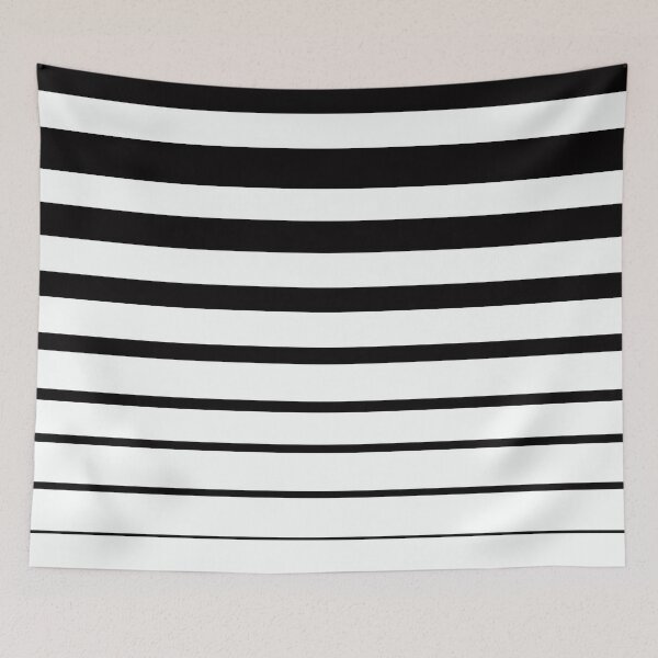 Item preview, Black horizontal stripes on white.  designed and sold by marinaklykva.