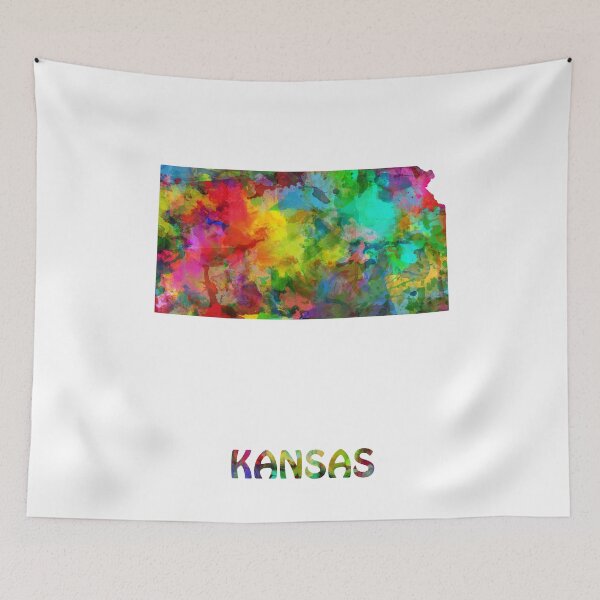 Item preview, kansas map designed and sold by BekimART.