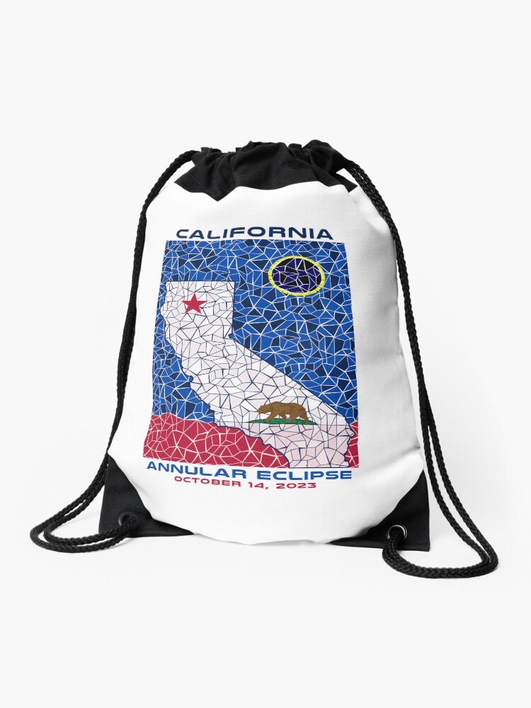 Thumbnail 1 of 3, Drawstring Bag, California Annular Eclipse 2023 designed and sold by Eclipse2024.