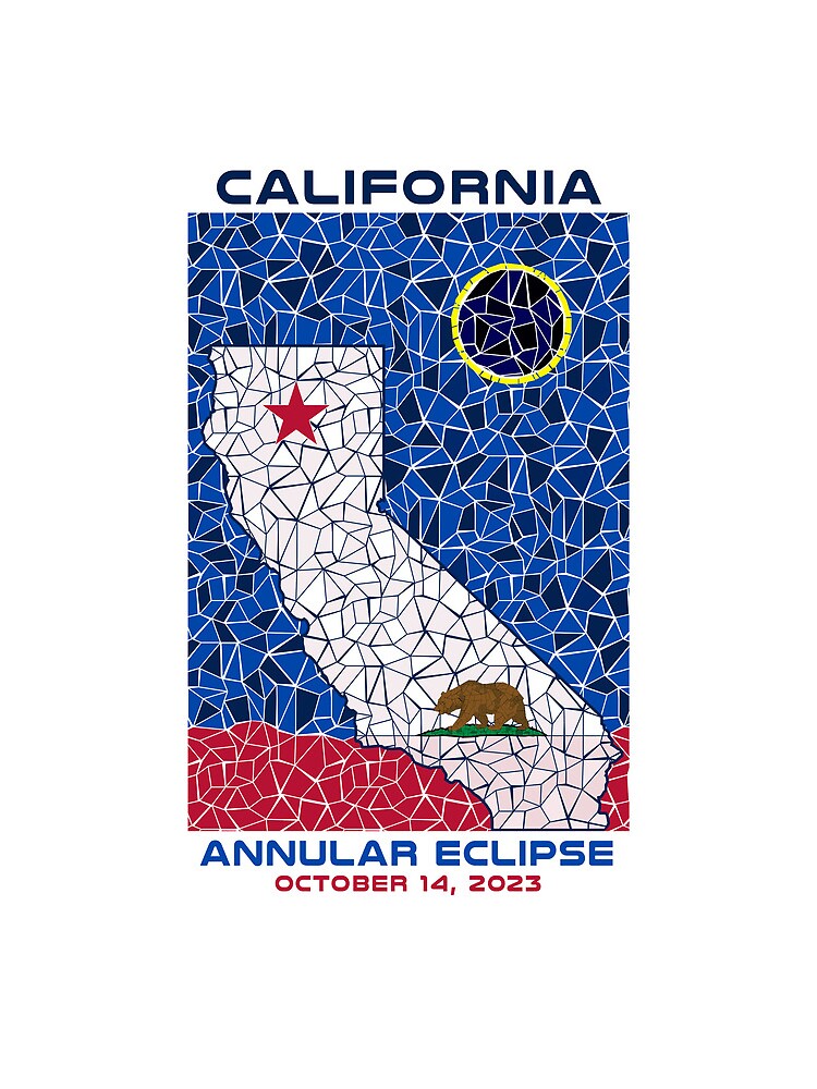 Thumbnail 3 of 3, Drawstring Bag, California Annular Eclipse 2023 designed and sold by Eclipse2024.