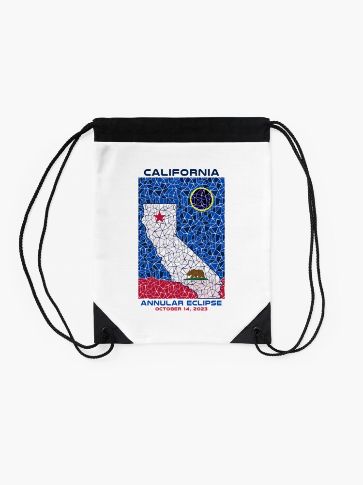 Thumbnail 2 of 3, Drawstring Bag, California Annular Eclipse 2023 designed and sold by Eclipse2024.