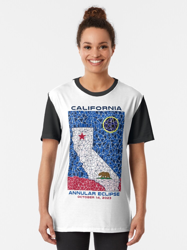 Graphic T-Shirt, California Annular Eclipse 2023 designed and sold by Eclipse2024