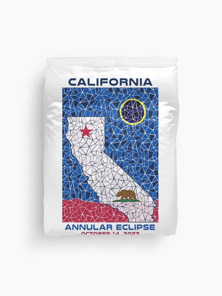 Thumbnail 1 of 2, Duvet Cover, California Annular Eclipse 2023 designed and sold by Eclipse2024.