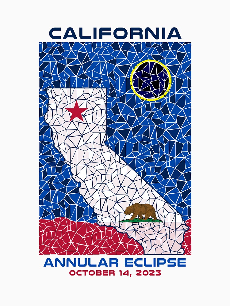 Thumbnail 3 of 3, Baseball ¾ Sleeve T-Shirt, California Annular Eclipse 2023 designed and sold by Eclipse2024.