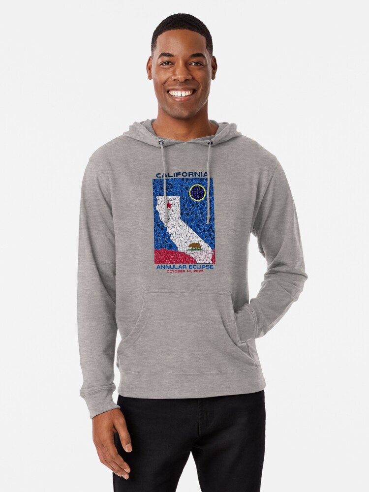 Thumbnail 1 of 5, Lightweight Hoodie, California Annular Eclipse 2023 designed and sold by Eclipse2024.
