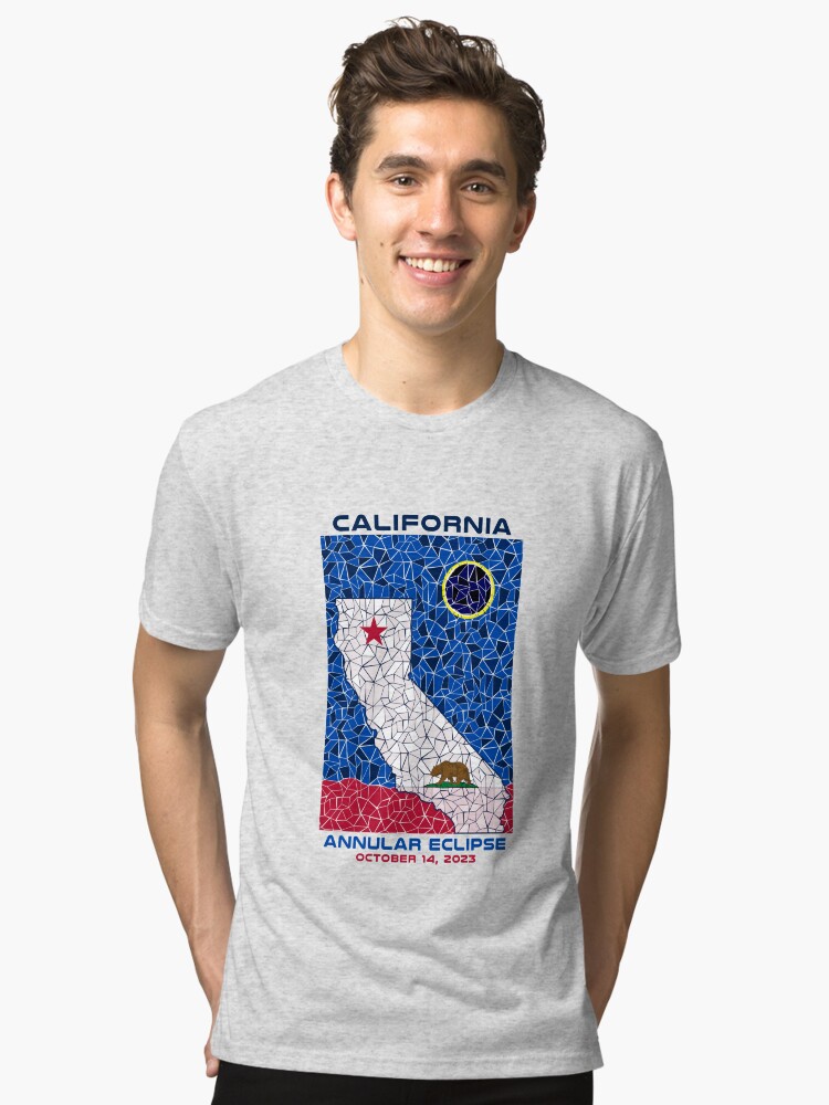Thumbnail 1 of 6, Tri-blend T-Shirt, California Annular Eclipse 2023 designed and sold by Eclipse2024.