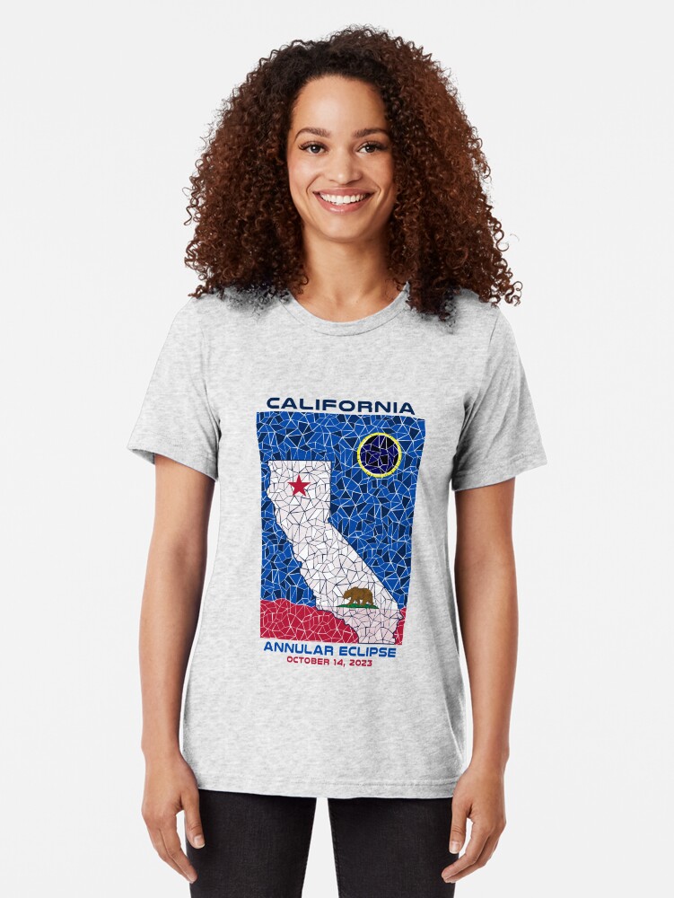 Thumbnail 2 of 6, Tri-blend T-Shirt, California Annular Eclipse 2023 designed and sold by Eclipse2024.
