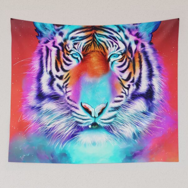 Item preview, Tiger with ice and snow, glowing fog intricate, elegant, highly detailed, digital painting designed and sold by DrawItOnce.