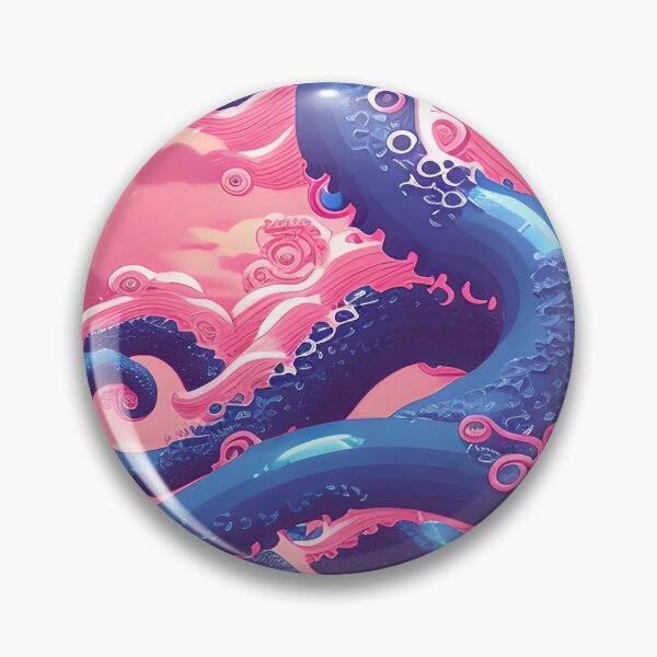 Artikelvorschau, AI Art- Great Wave kawaii Tentakeln entworfen und verkauft von ashleafjb.