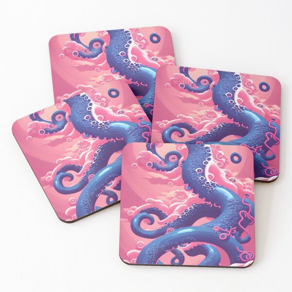 Item preview, AI Art-   Great Wave kawaii Tentacles designed and sold by ashleafjb.