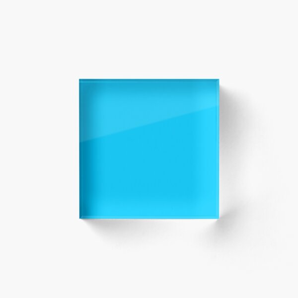 Vivid Sky Blue Acrylic Block