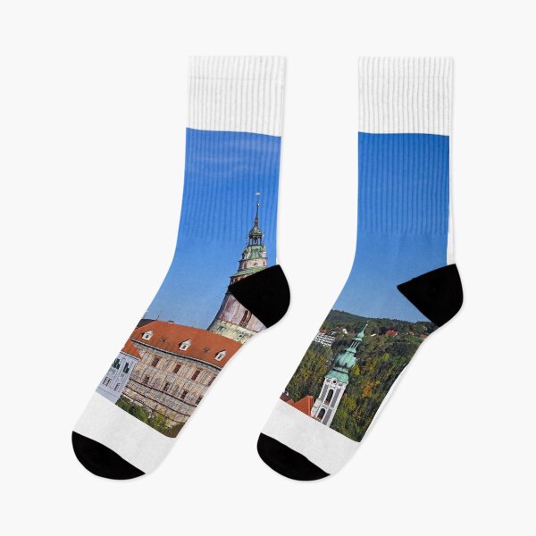 Item preview, Castle tower and old buildings in Cesky Krumlov Czech republic designed and sold by goceris.