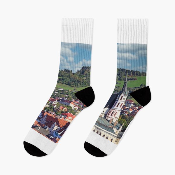 Item preview, Church in old town Cesky Krumlov cityscape Czech republic designed and sold by goceris.