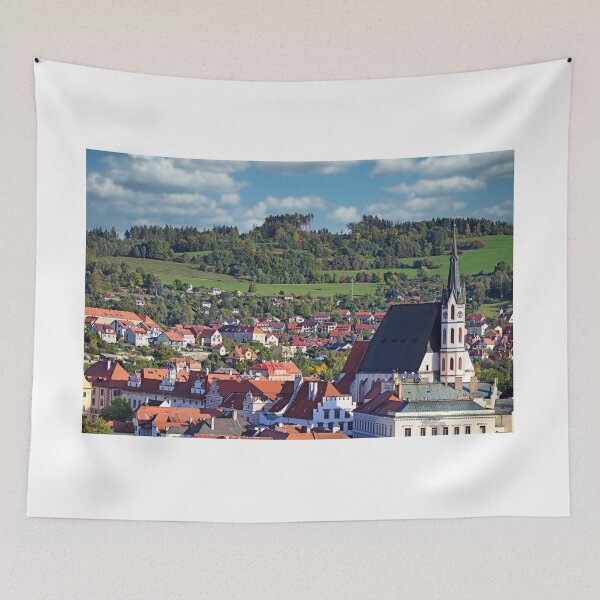Item preview, Church in old town Cesky Krumlov cityscape Czech republic designed and sold by goceris.