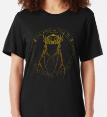 The King in Yellow Sigil (yellow sign) Slim Fit T-Shirt