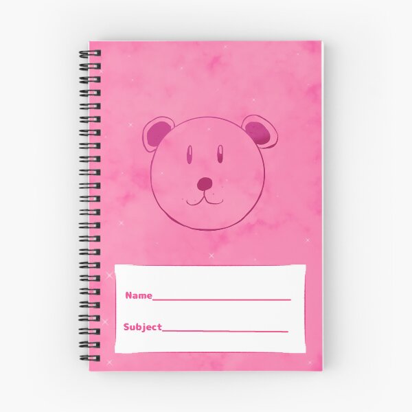 Item preview, Cute bear head pink notebook cover designed and sold by ParryCrybaby10.