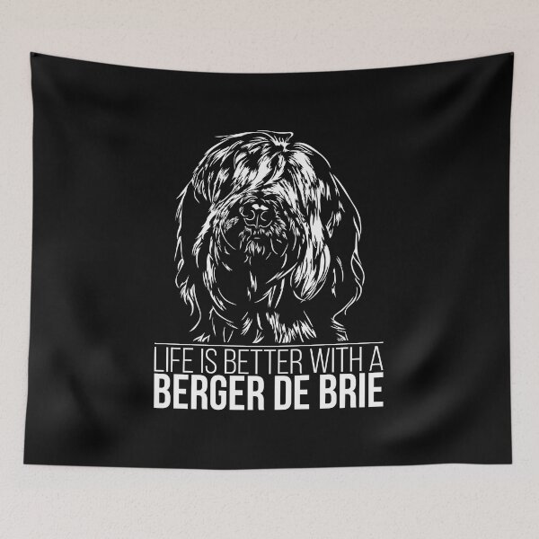 Item preview, Berger de Brie life is better dog saying designed and sold by dogarts.