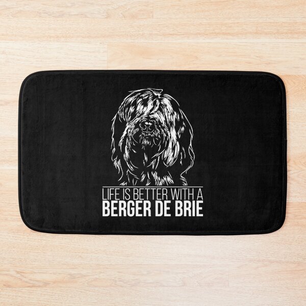 Item preview, Berger de Brie life is better dog saying designed and sold by dogarts.