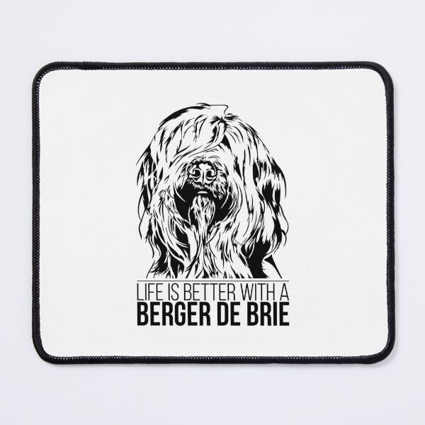 Item preview, Berger de Brie life is better dog saying designed and sold by dogarts.