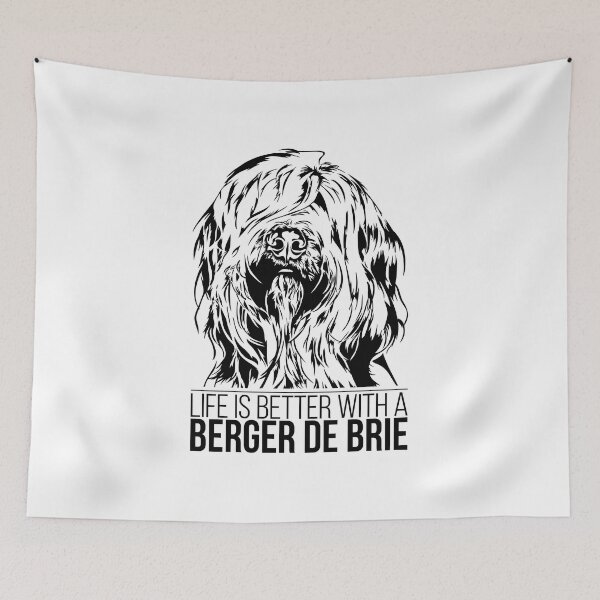 Item preview, Berger de Brie life is better dog saying designed and sold by dogarts.