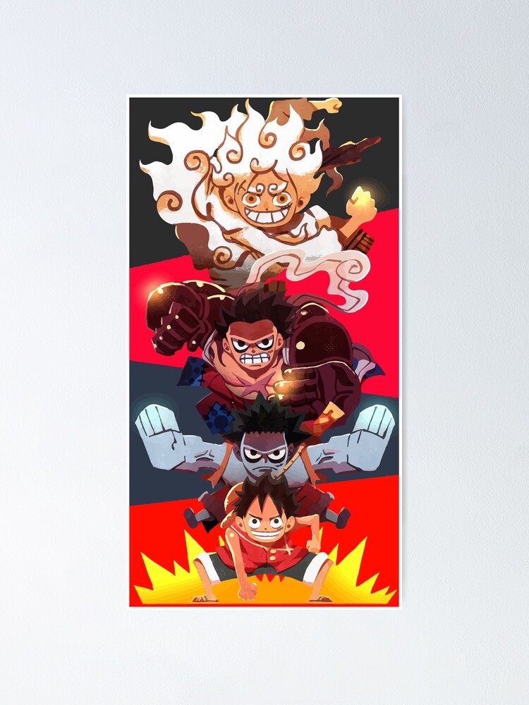 Luffy All Gear Anime One Piece Manga Panels Wallpaper Decoration 