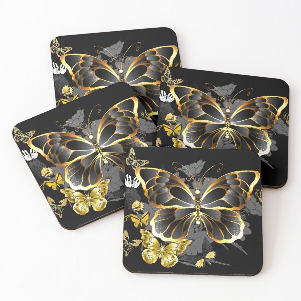 Item preview, Butterfly Decorative Flock; gold black version designed and sold by mbuz90.