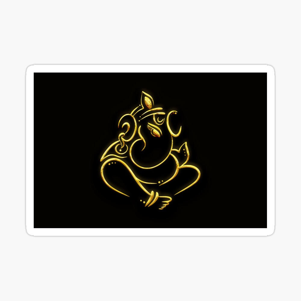 Golden Ganesha Vector Sign Stock Vector Image & Art - Alamy