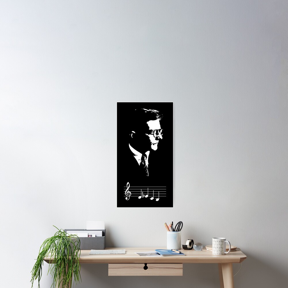 "Dmitri Shostakovich DSCH Motif Musical Notes" Poster For Sale By ...