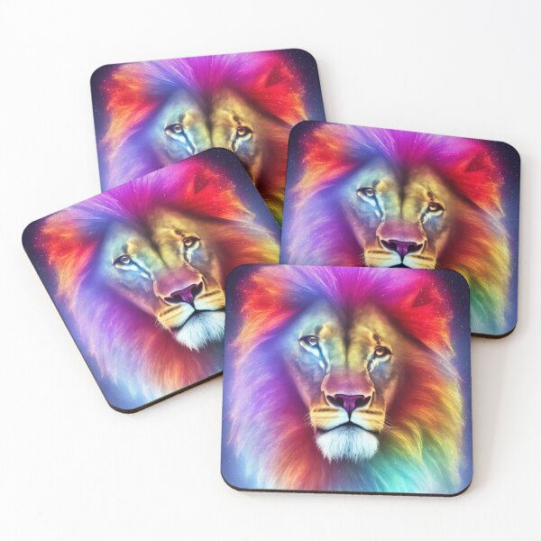 Item preview, Rainbow lion with snow designed and sold by DrawItOnce.
