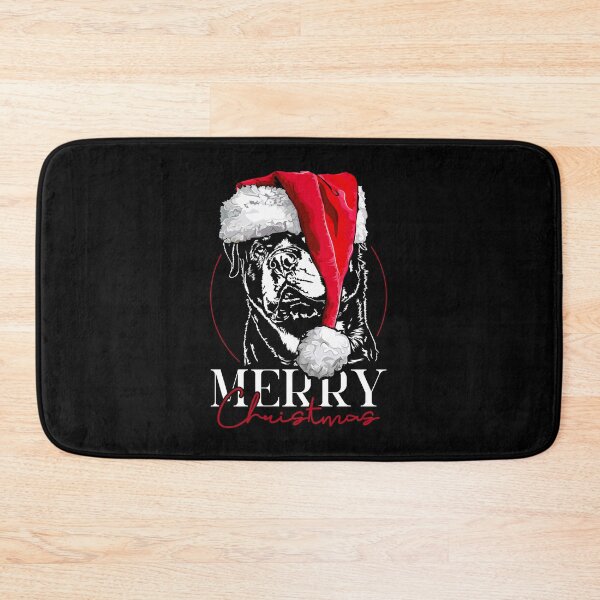 Item preview, Santa Rottweiler Merry Christmas Dogs designed and sold by dogarts.